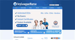 Desktop Screenshot of ivyleaguenurse.com